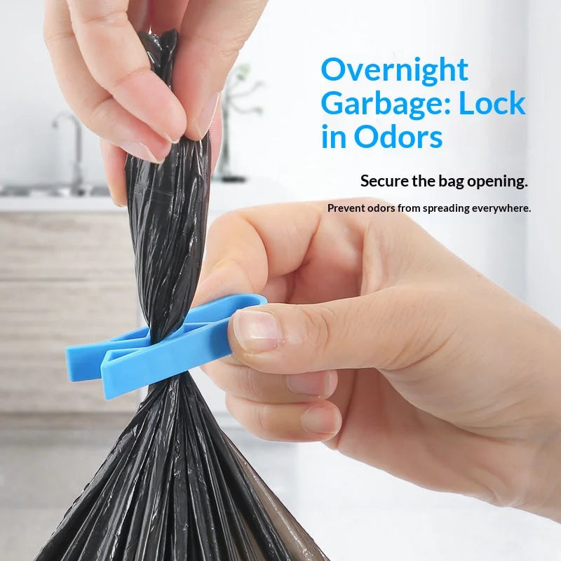 Plastic Trash Bag Holder Clips – Anti-Slip Bin Fixing Clamps