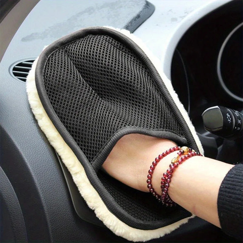 VIBE Soft Car Wash Mitt Glove 5.91x9.45in | Scratch-Free