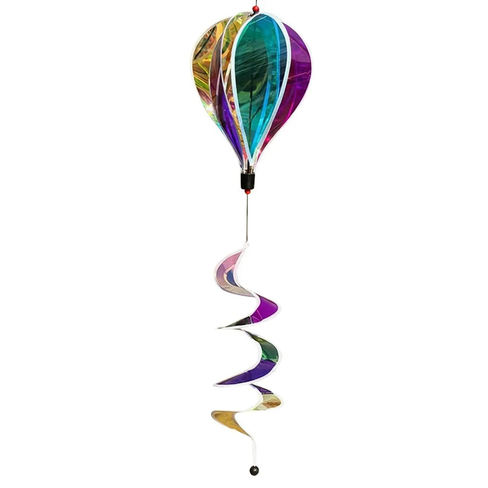 Hot Air Balloon Wind Spinner – Colorful Luminous Garden Windmill
