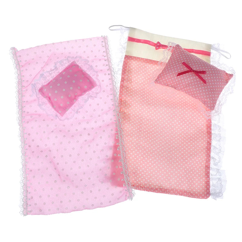 1/12 Dollhouse Single Mattress with Pillow – Miniature Bedding Set