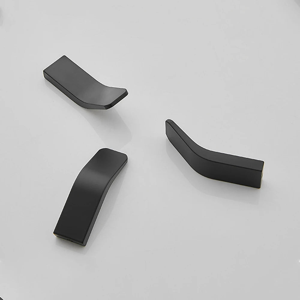 Black Matte Self-Adhesive Wall Hook – Towel & Coat Hanger