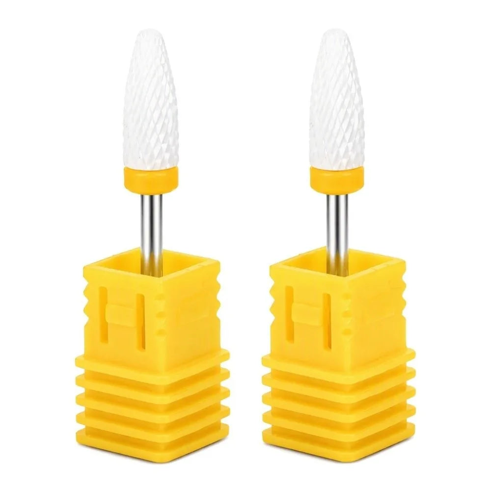 2-Pack Ceramic Corn Head Nail Drill Bits – Extra Fine Grinding