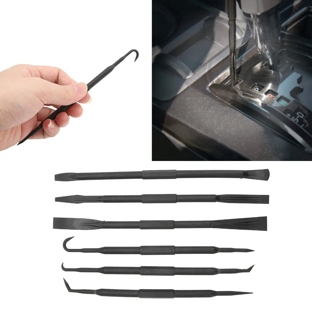 6-Pc ABS Plastic Pry Bar & Hook Set – Double Ended Repair Kit