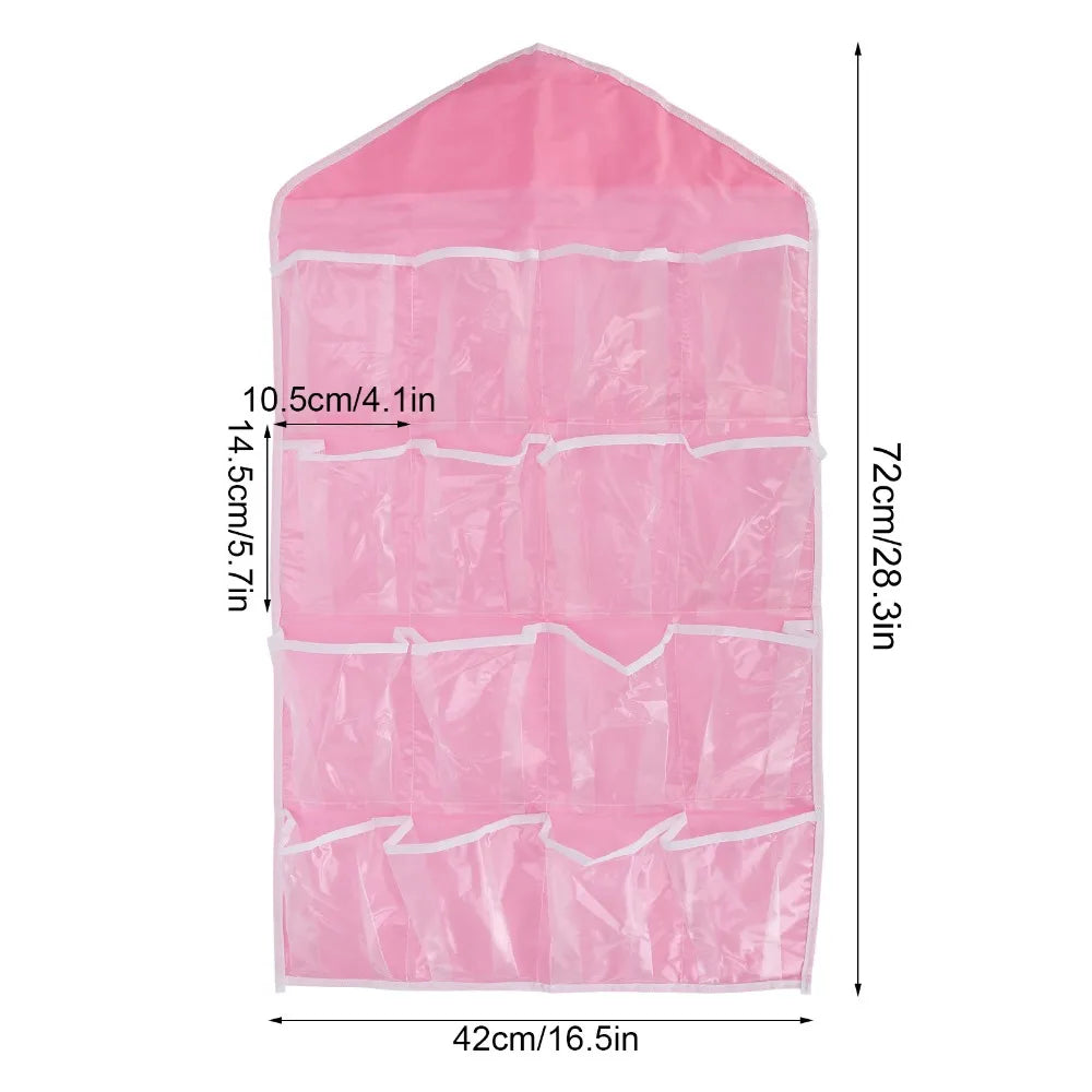 16-Pocket Over-Door Hanging Organizer | Waterproof Non-Woven