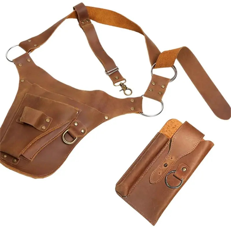 PU Leather Garden Tool Belt & Utility Storage Bag