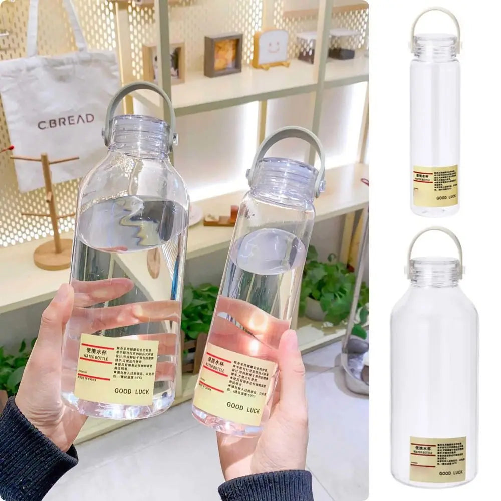 Transparent Plastic Water Cup 400ml / 1L – Portable Sports Bottle