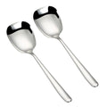 2-Pack Stainless Steel Square Spoons – Mirror Polish Long Handle