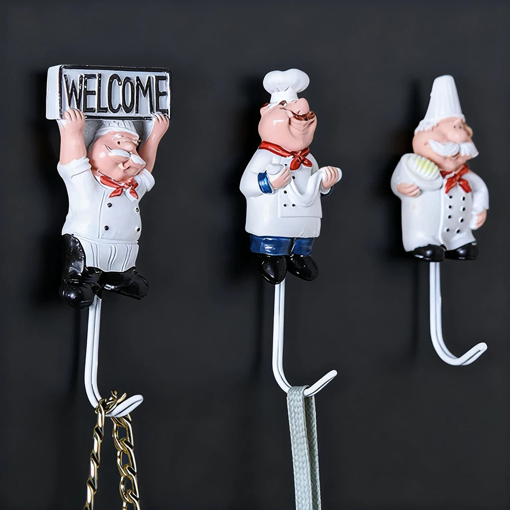 Cartoon Self-Adhesive Wall Hooks – Kitchen, Bath & Coat Hanger