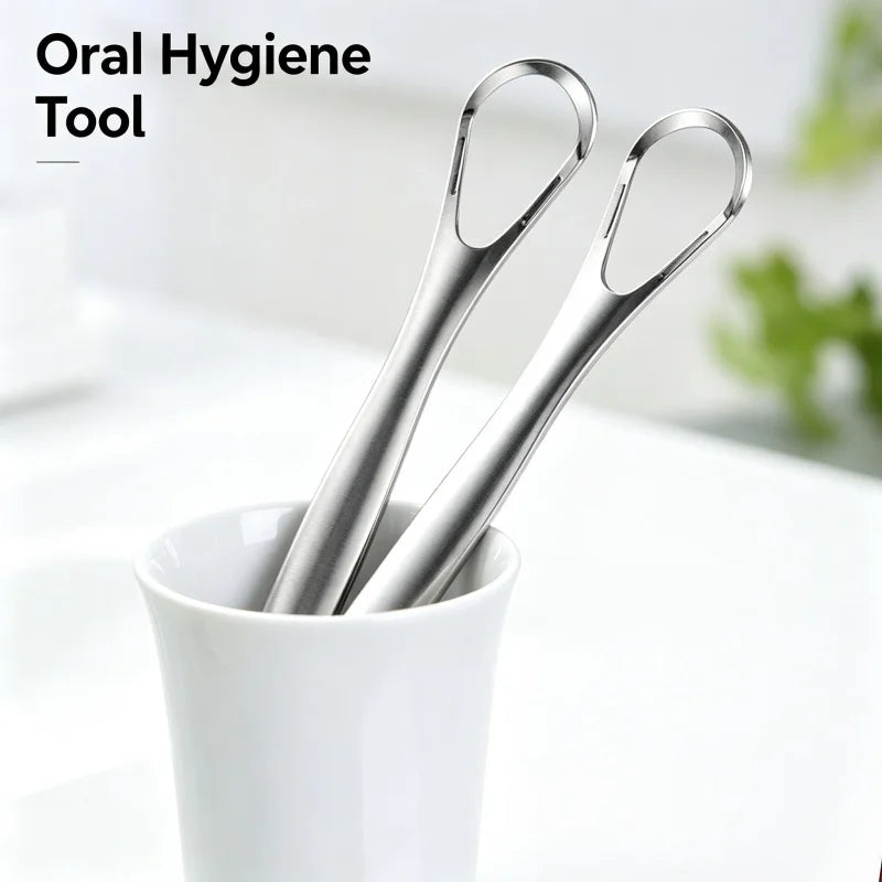 Stainless Steel Tongue Scraper – Fresh Breath Oral Care Tool