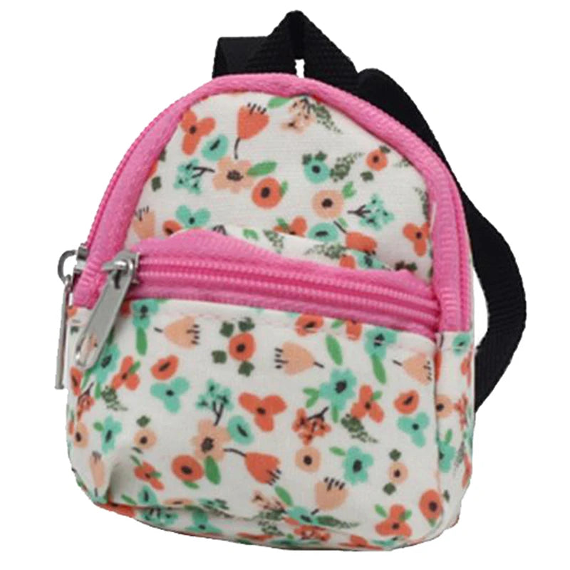 1:6 & 1:12 Dollhouse Miniature Flower Backpack Doll Accessory