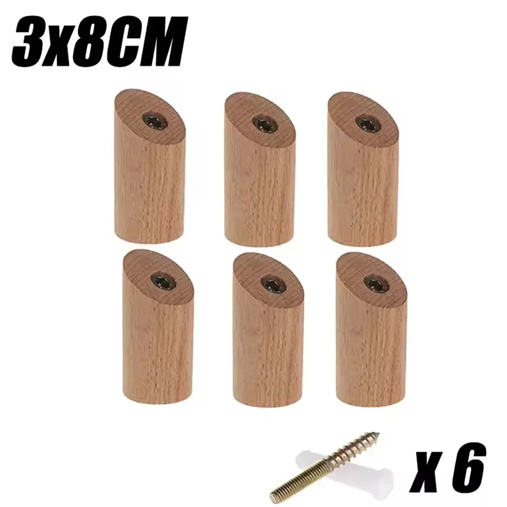 Wooden Wall Hooks – Coat Rack, Towel & Key Hanger