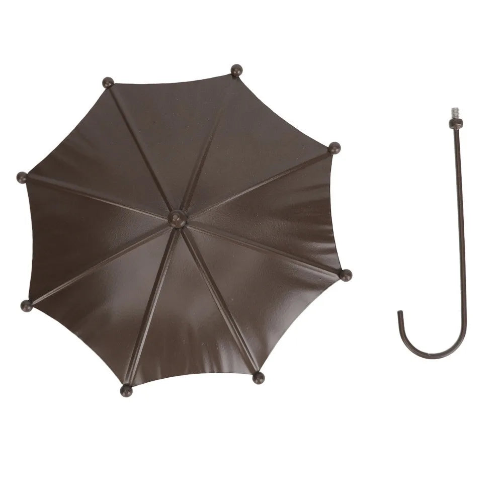Umbrella Shaped Hanging Iron Bird Feeder Tray – Antique Bronze