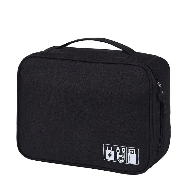 EGYAL Waterproof Travel Cable Organizer Bag | USB & Charger
