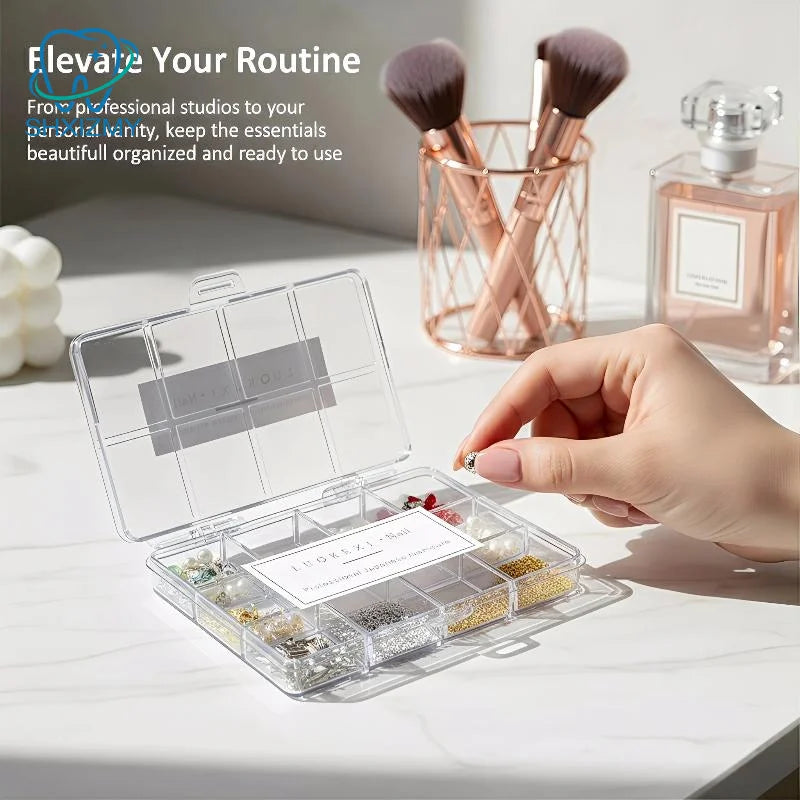 Clear Acrylic Nail Art Storage Case – Rhinestone Organizer Box
