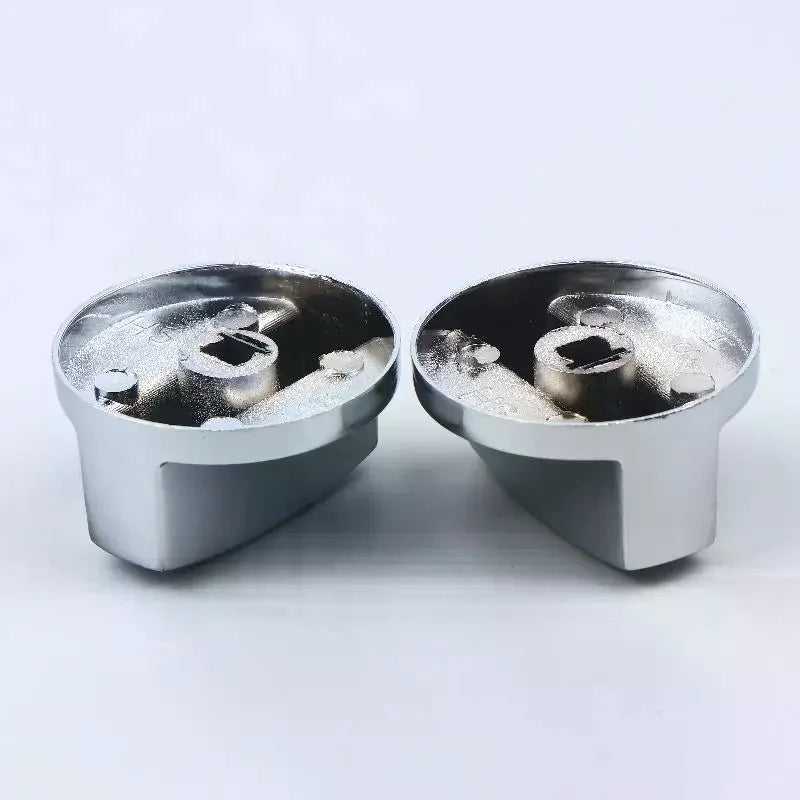 2-Pack 6mm Gas Stove Control Knobs – Zinc Alloy Silver