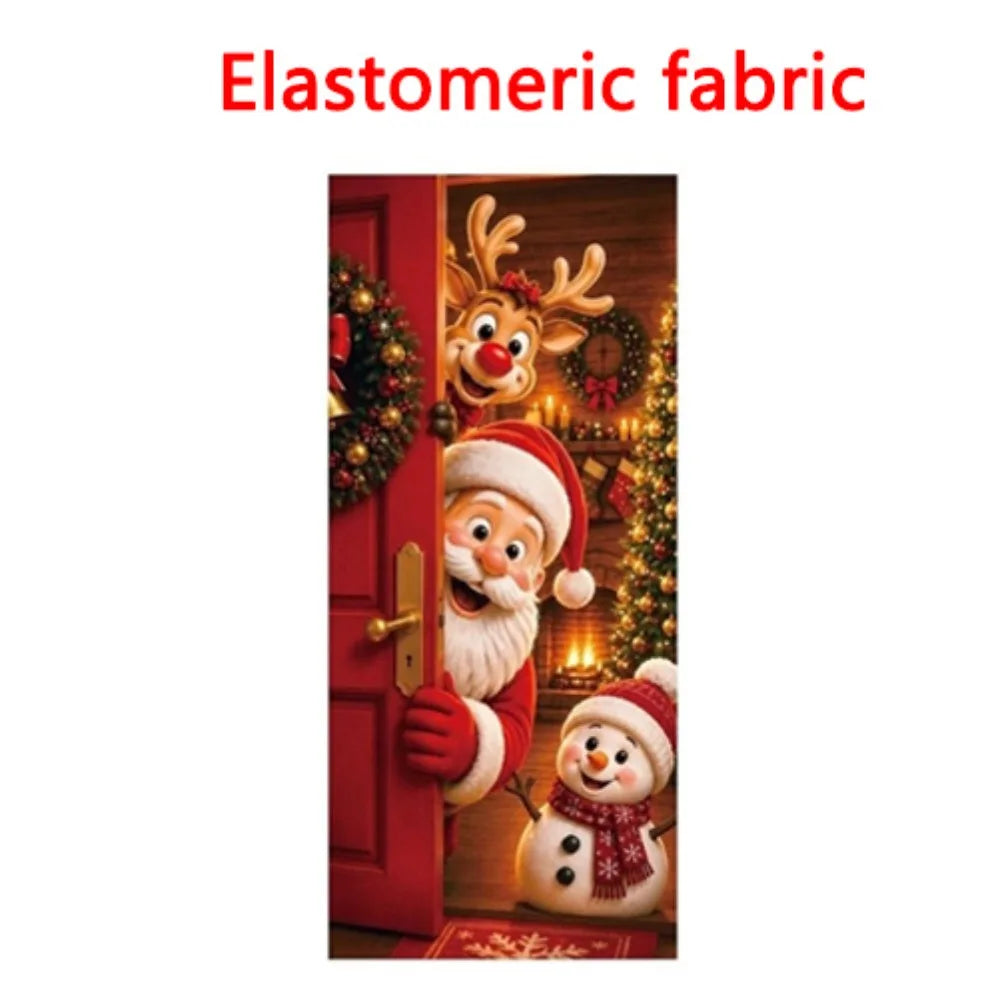 Christmas Door Cover Banner 90x200cm Holiday Décor
