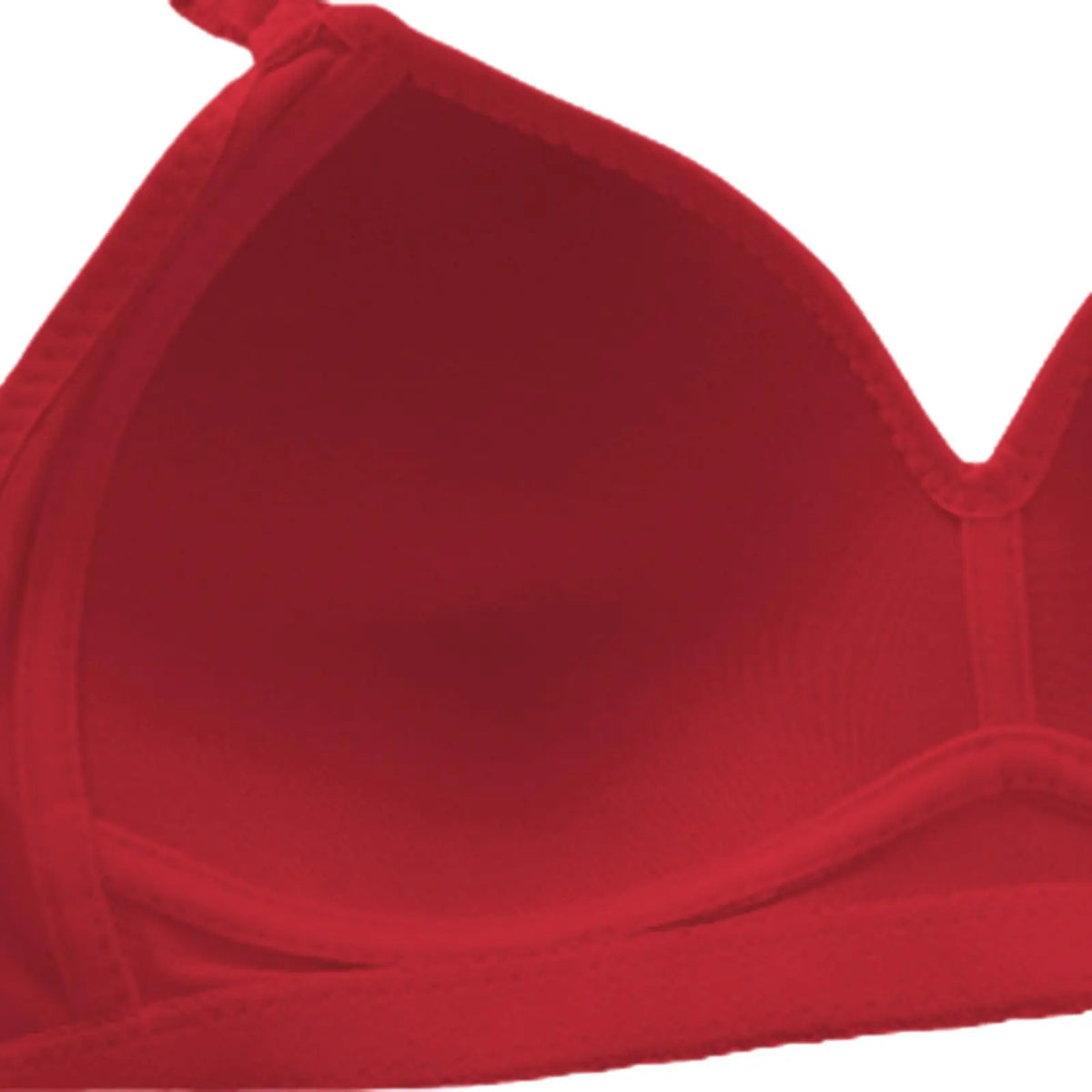 Women's Wire-Free Gathering Bra – Breathable Seamless Half Cup