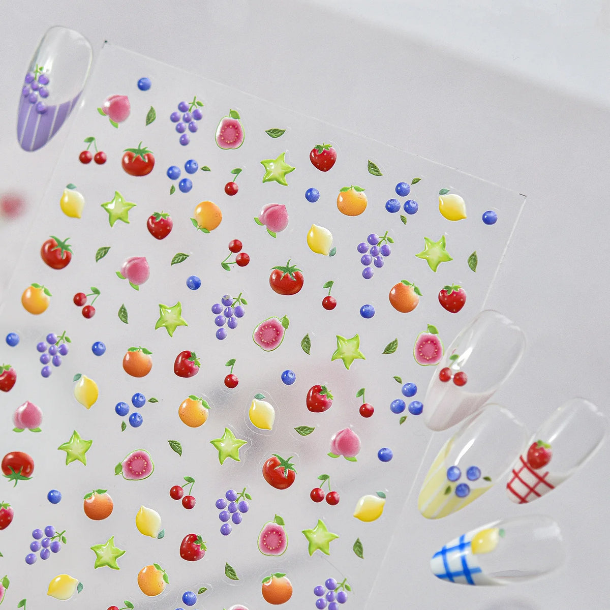 Fruit Nail Art Stickers – Jelly Self-Adhesive Nail Decals