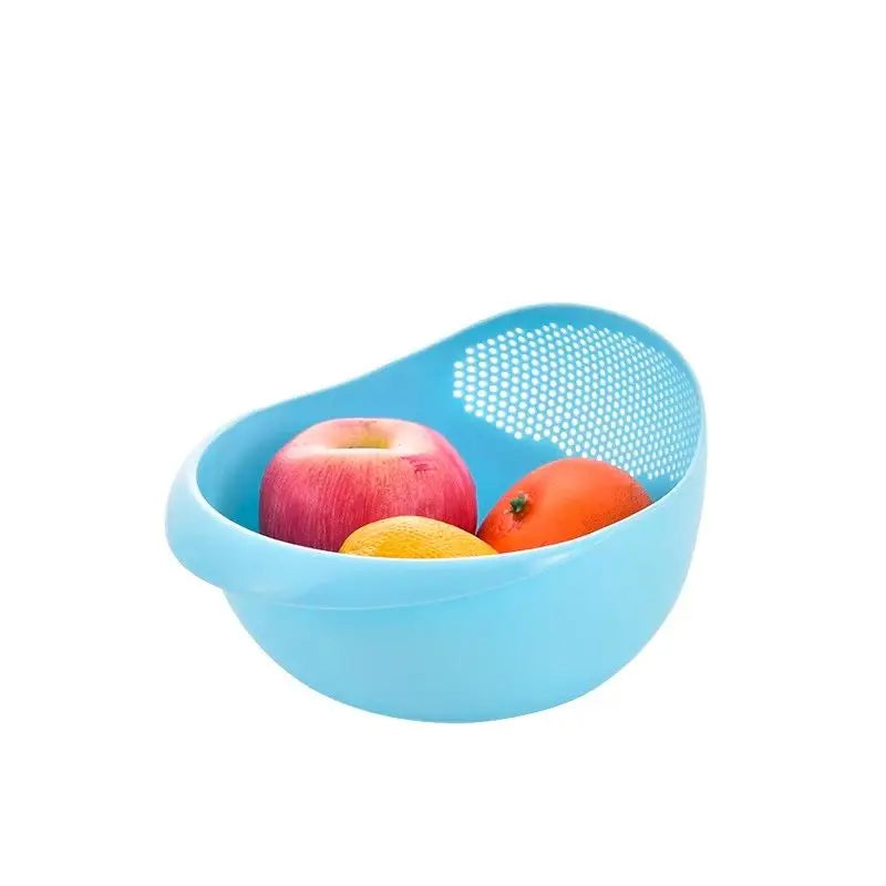 Rice Washer Colander Bowl – Plastic Drain Basket Strainer