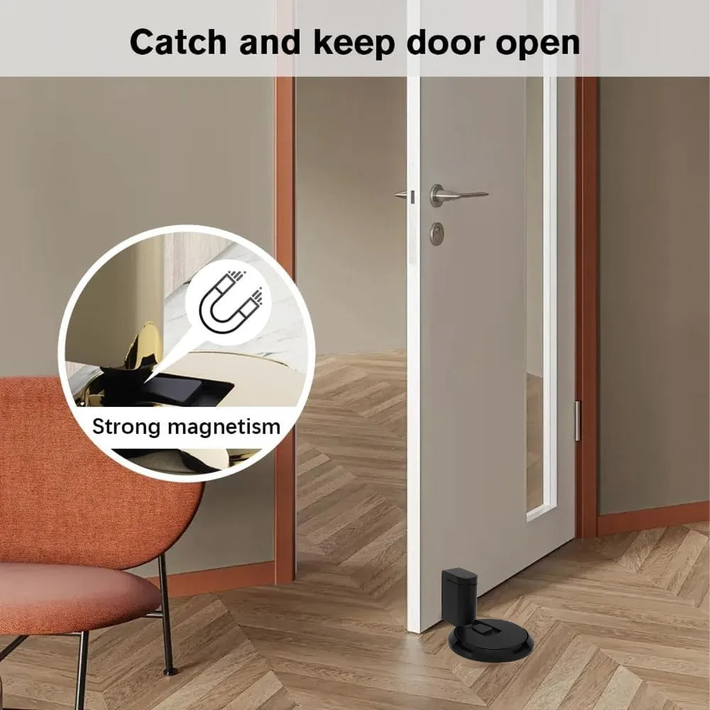 Zinc Alloy Push-Lock Mechanical Door Stopper – Windproof