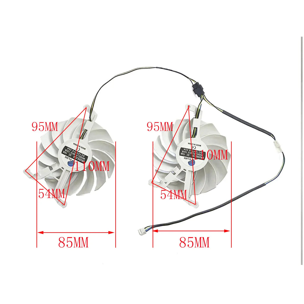 SOYO RX 5700 GPU Replacement Fan 85mm 4-Pin Double Fan