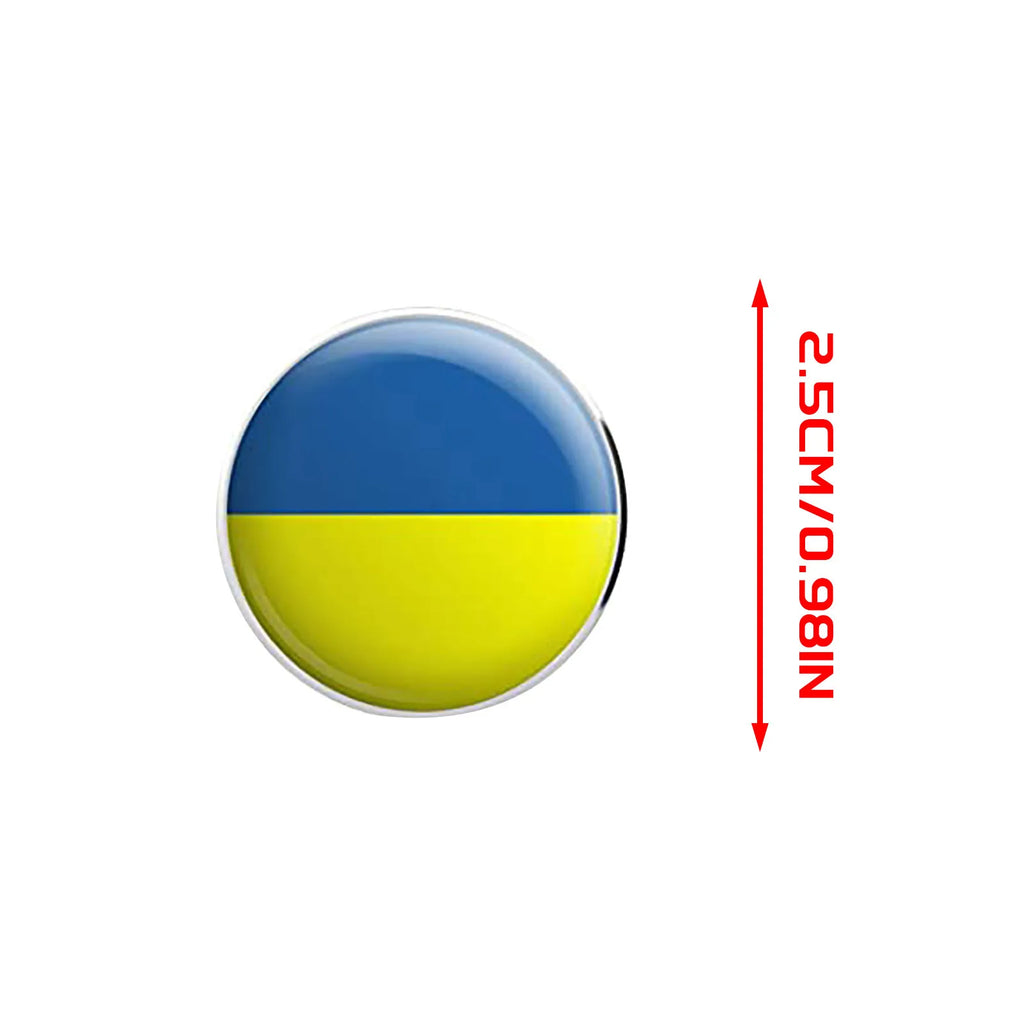 Ukraine Flag Brooch Pin – 1 Inch Patriotic Button Badge