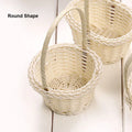 Handwoven Rattan Flower Basket – 3 Shapes | Home & Wedding