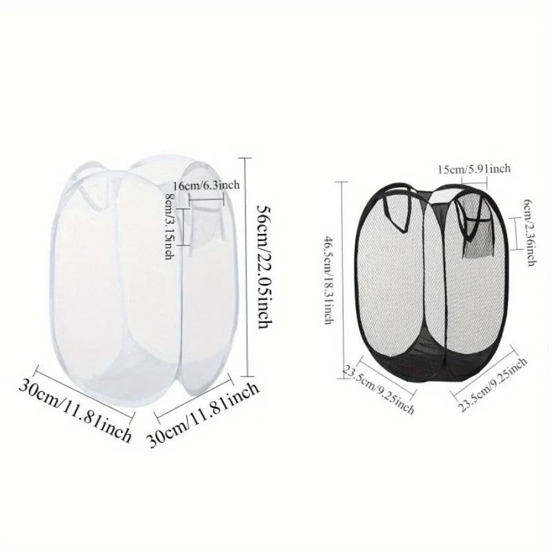 Foldable Mesh Laundry Basket Collapsible Clothes Hamper