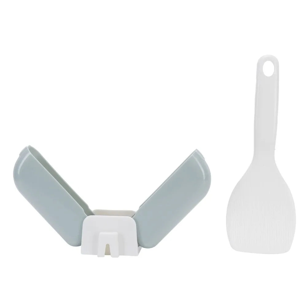 2-Pack Non-Stick Rice Scoop with Dust-Proof Storage Holder