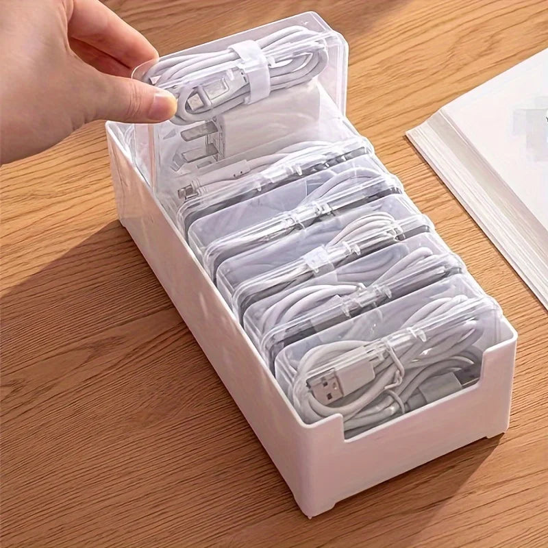 Desktop Cable Management Box & Charger Cord Organizer Winder