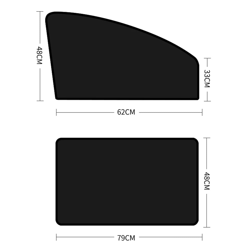 Magnetic Foldable Car Sunshade UV Window Curtain Cover
