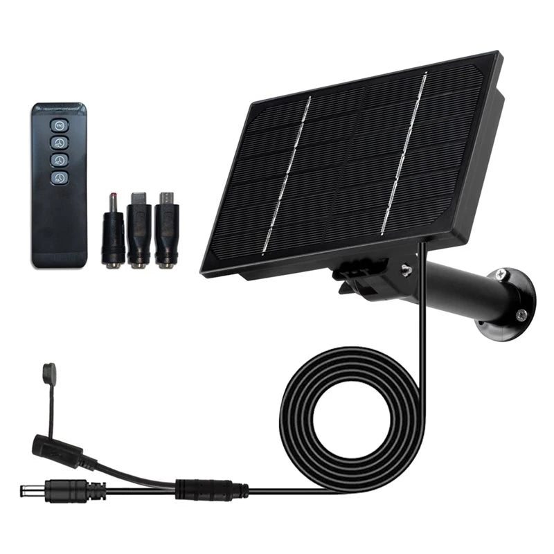 Solar Panel 18650 Battery 12V Output Remote Control Timer