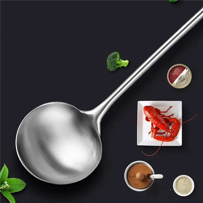 5-Piece Stainless Steel Soup Ladle & Wok Spatula Set