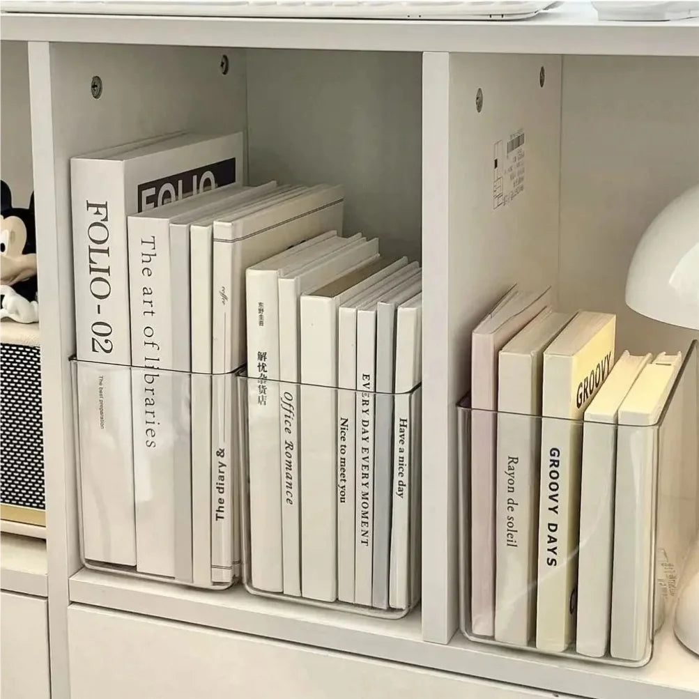 Transparent Acrylic U-Shaped Book Stand Desk Organizer