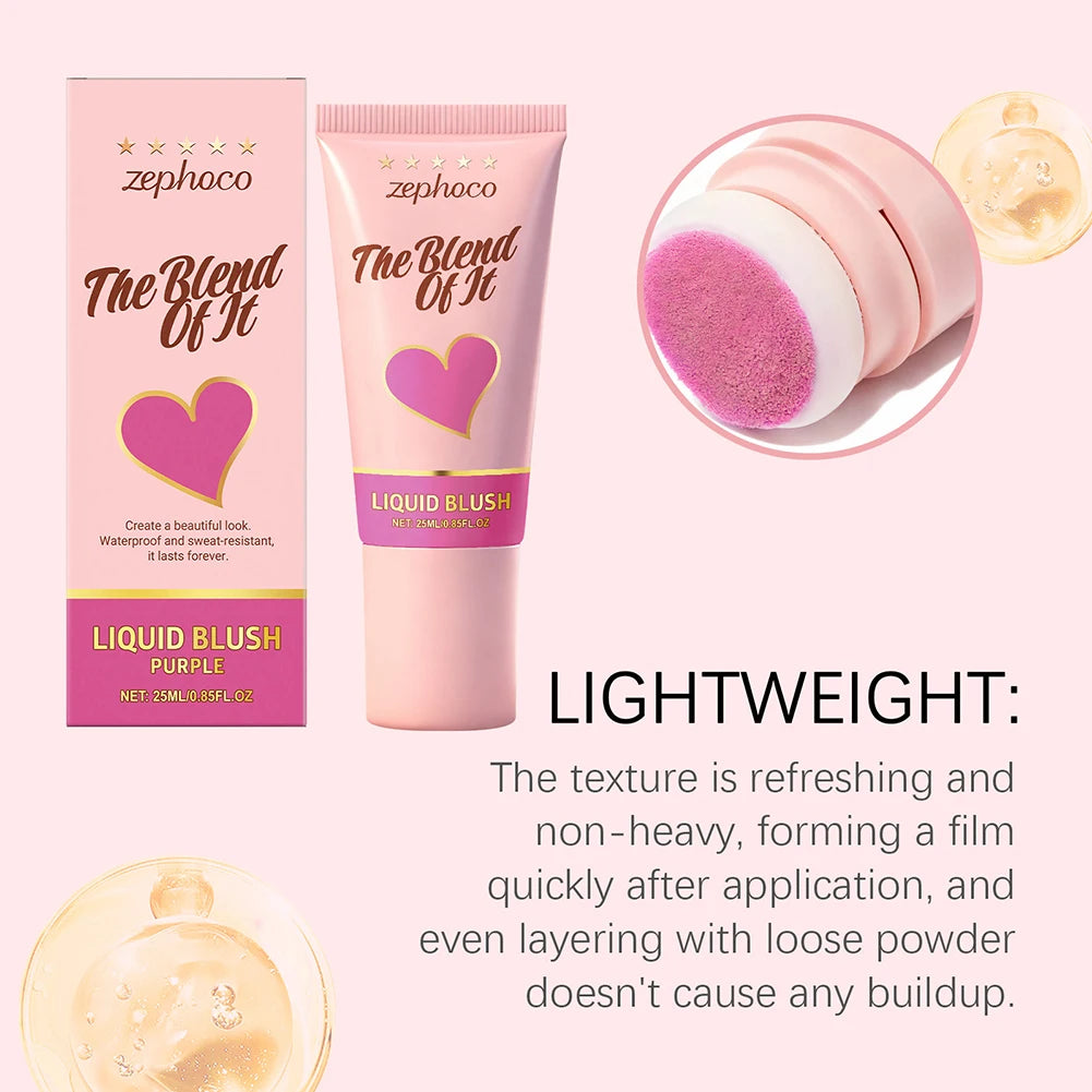 Natural Liquid Blush Cream – Dewy, Buildable & Hydrating
