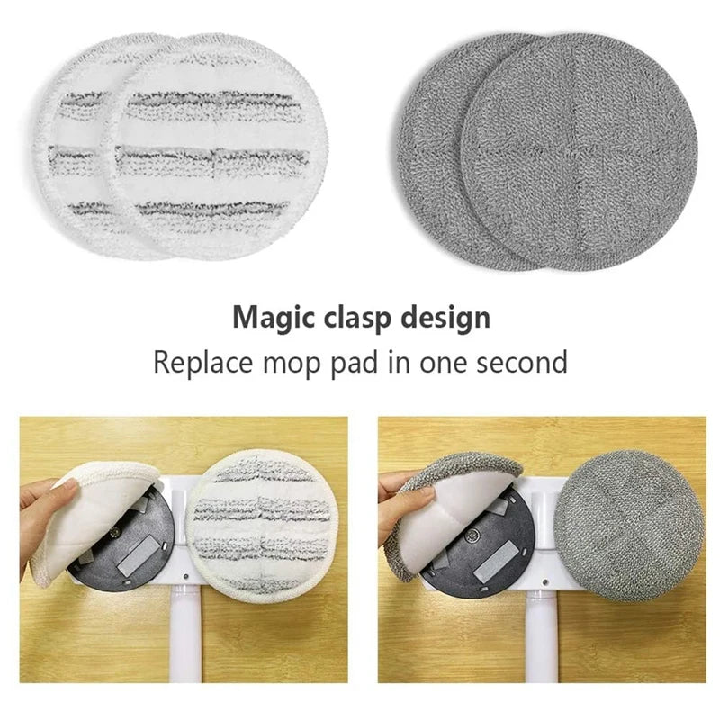 4-Pack Microfiber Replacement Mop Pads for GOBOT Floor Scrubber
