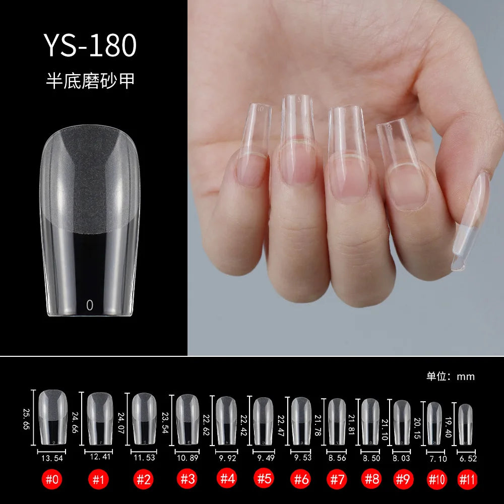 100/500pcs Half French Acrylic Nail Tips UV Gel DIY Manicure