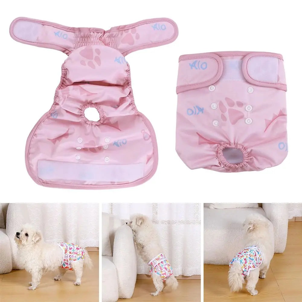 Reusable Leak-Proof Dog Diaper – Adjustable Washable Puppy Nappy