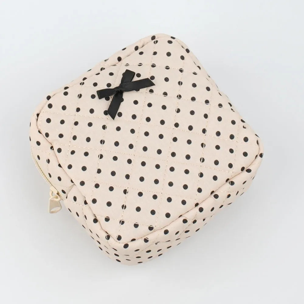 Polka Dot Makeup Bag – Large Travel Toiletry Organizer