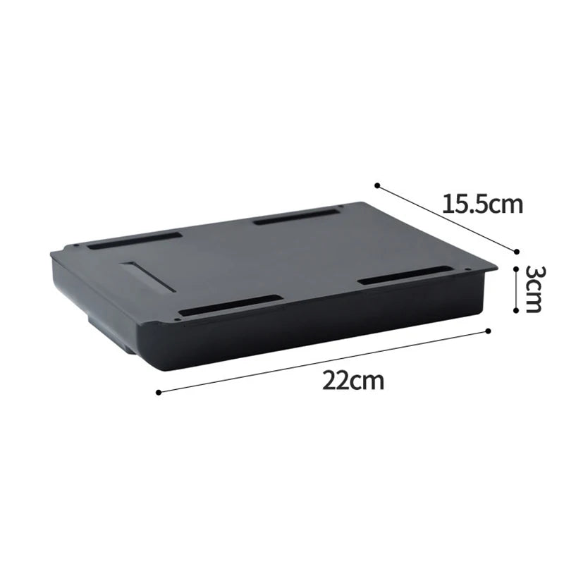 No-Drill Under-Desk Pull-Out Storage Drawer Organizer Box