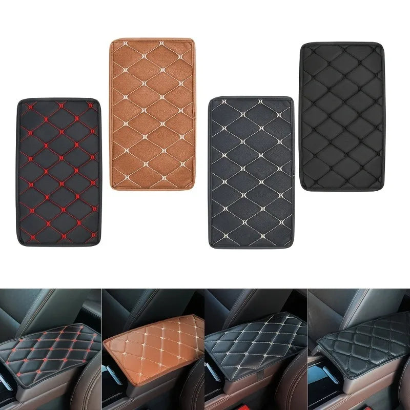 PU Leather Car Armrest Cover Cushion Pad with Storage Box