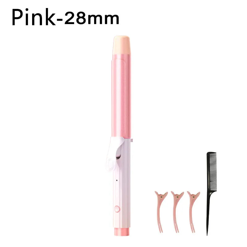 Rotating Ceramic Curling Iron 25/28/32mm – Adjustable Temp