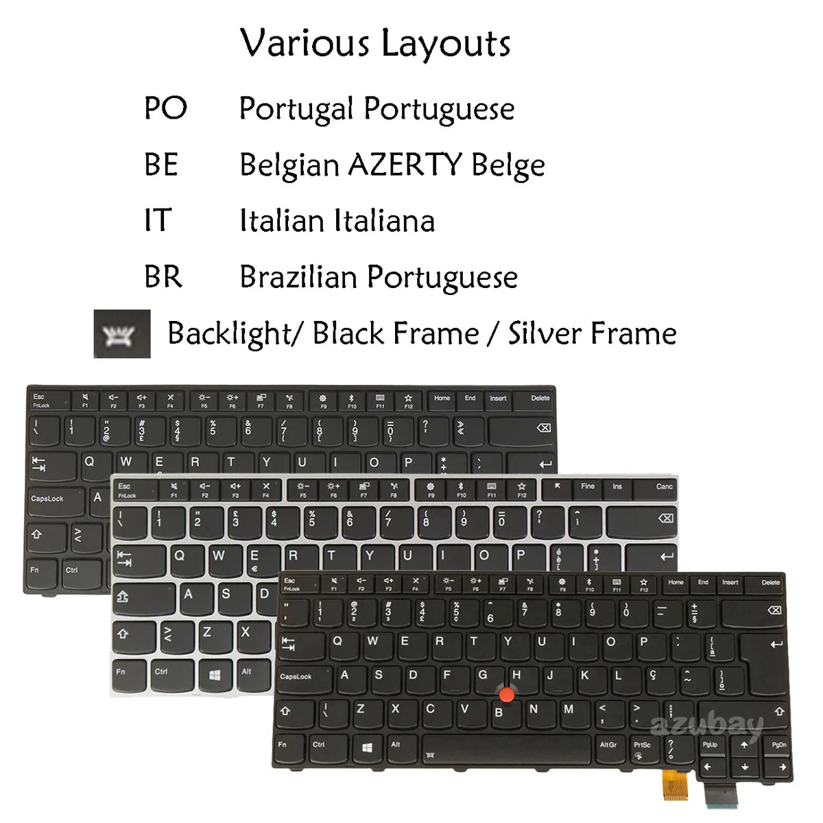 Backlit Keyboard for Lenovo ThinkPad T460S T470S – Multi Layout
