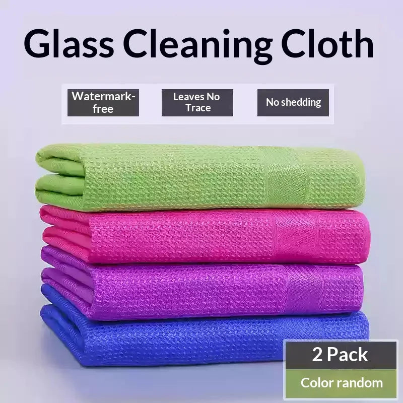 Waffle Weave Microfiber Glass Cleaning Cloth – Streak & Lint Free