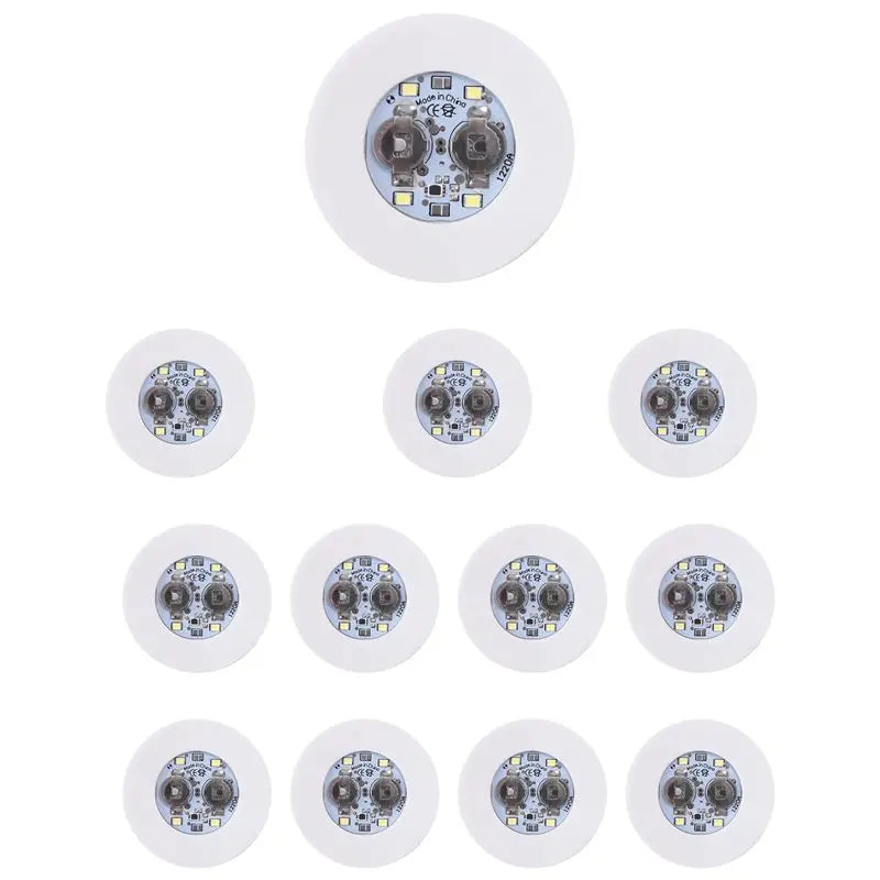 VIBE 12-Pack LED Light-Up Coaster Sticker Discs for Parties