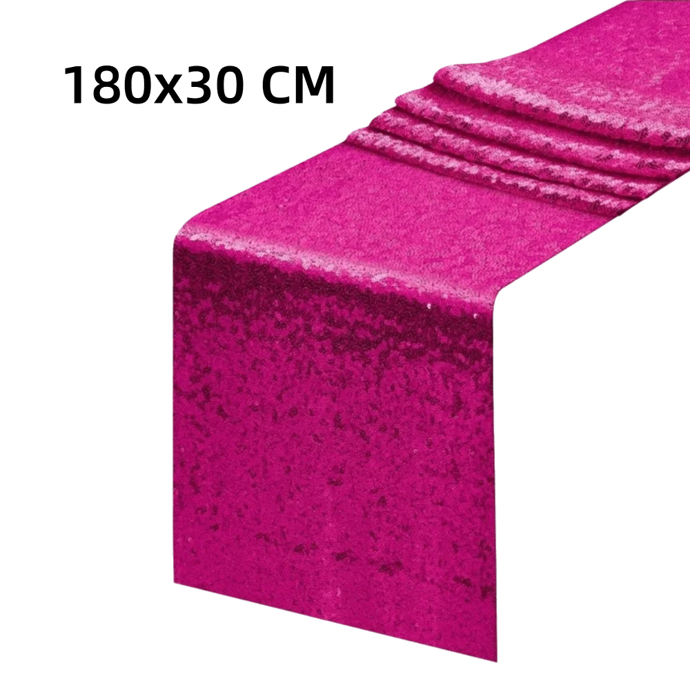 Sequin Table Runner 180x30cm Glitter Metallic Party Décor