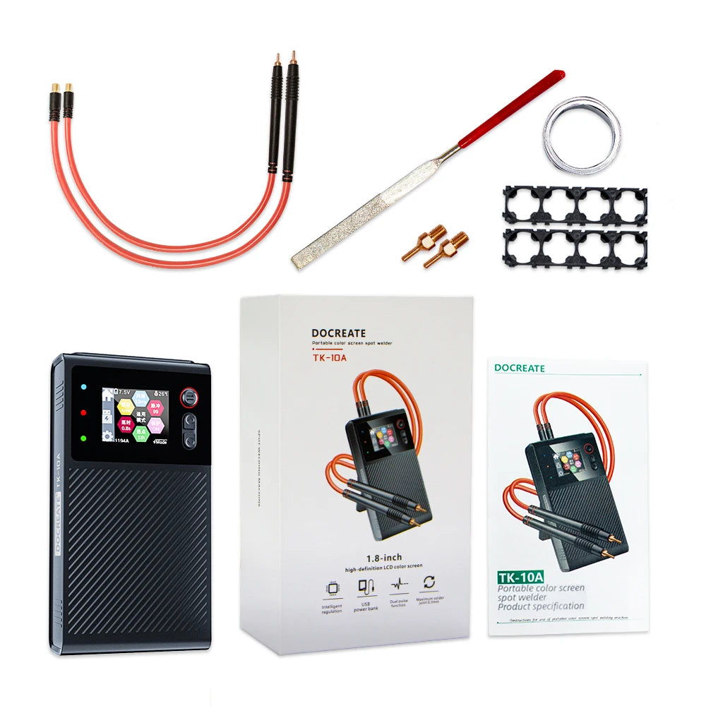 TK-10A Portable Spot Welder 1200A Dual Pulse LCD 8000mAh