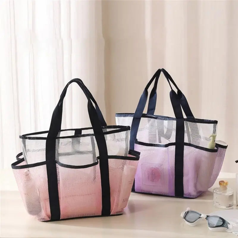 Foldable Mesh Beach Bag – Large Capacity Portable Tote