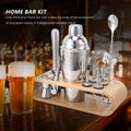 12-Piece Cocktail Shaker Set with Bamboo Stand | Bar Gift
