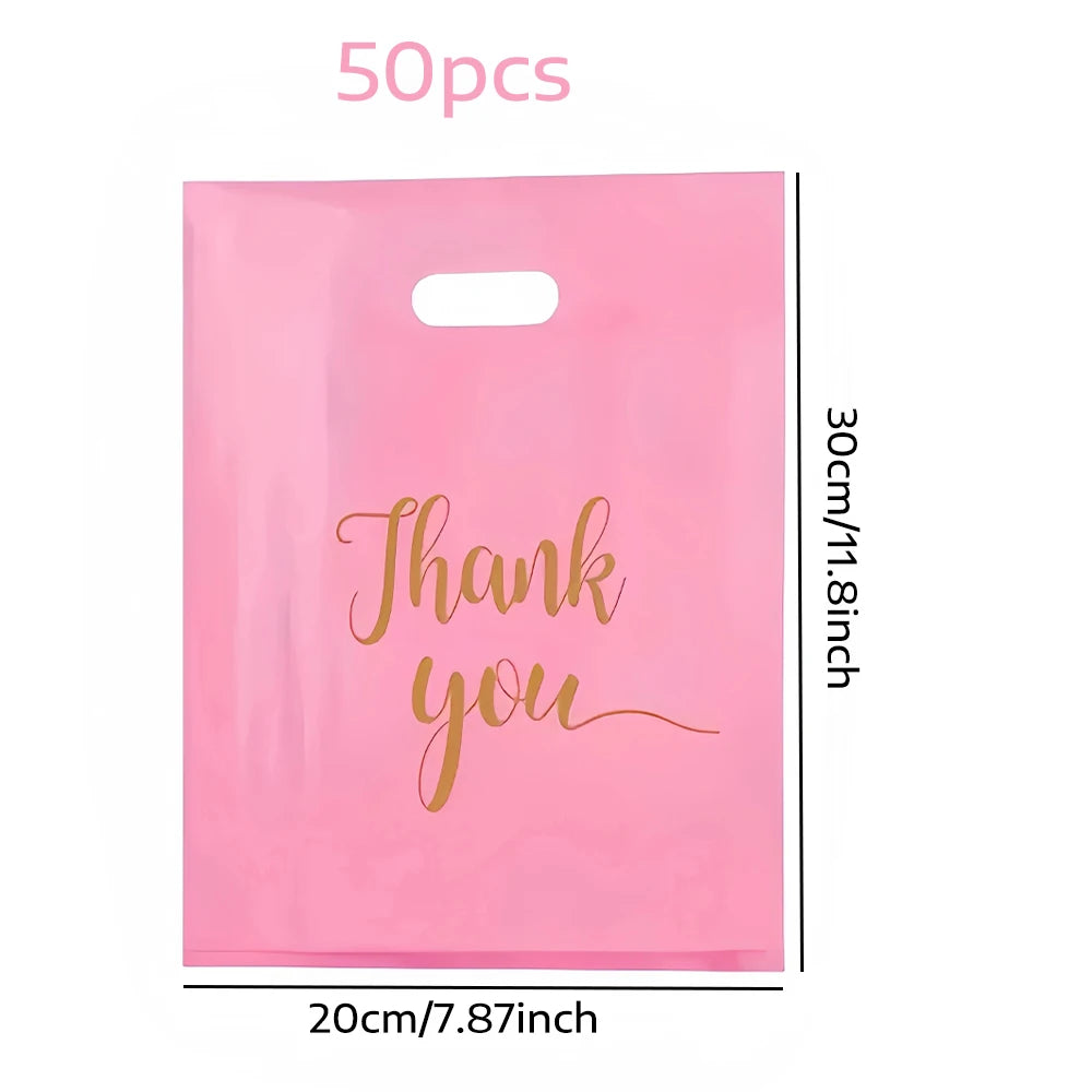 100/50 Pcs Plastic Gift Bags – Bulk Party & Occasion Bags